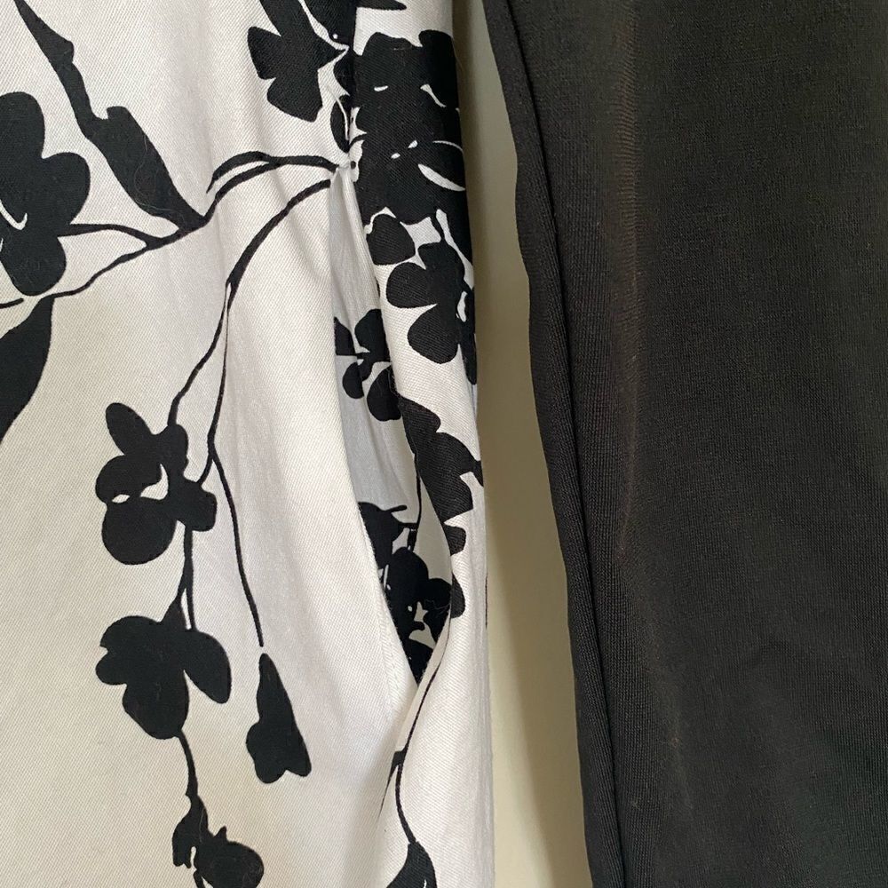 Mixfeer Dress Black White Floral Long Sleeve Womens Size Medium NEW - Picture 8 of 8